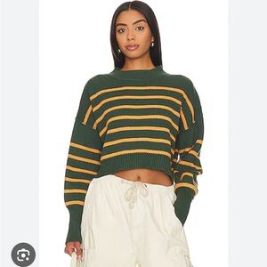Easy Street Stripe Crop Pullover